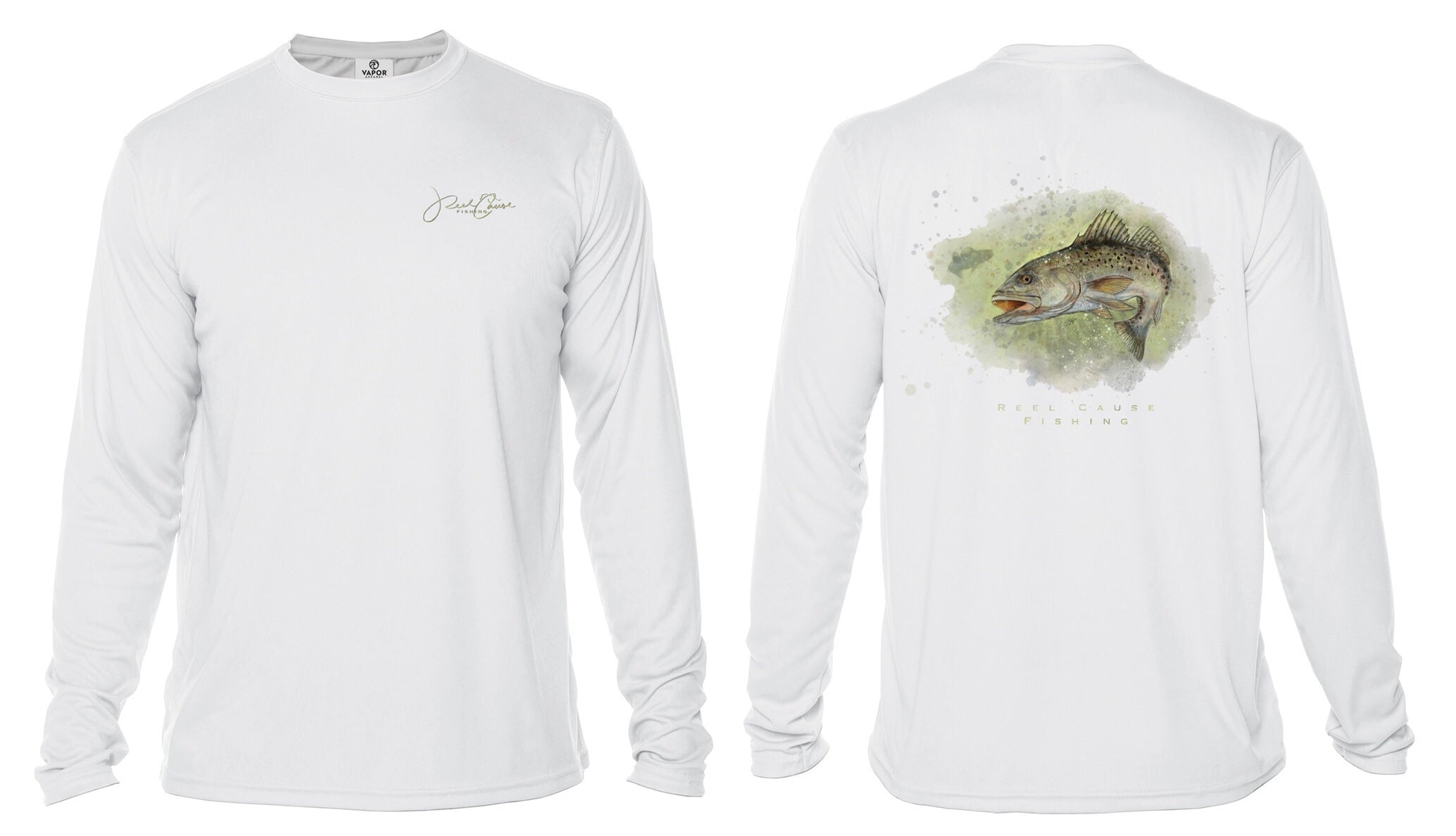 New! Speckled Trout Long Sleeve Performance T-Shirt - Reel Cause Fishing