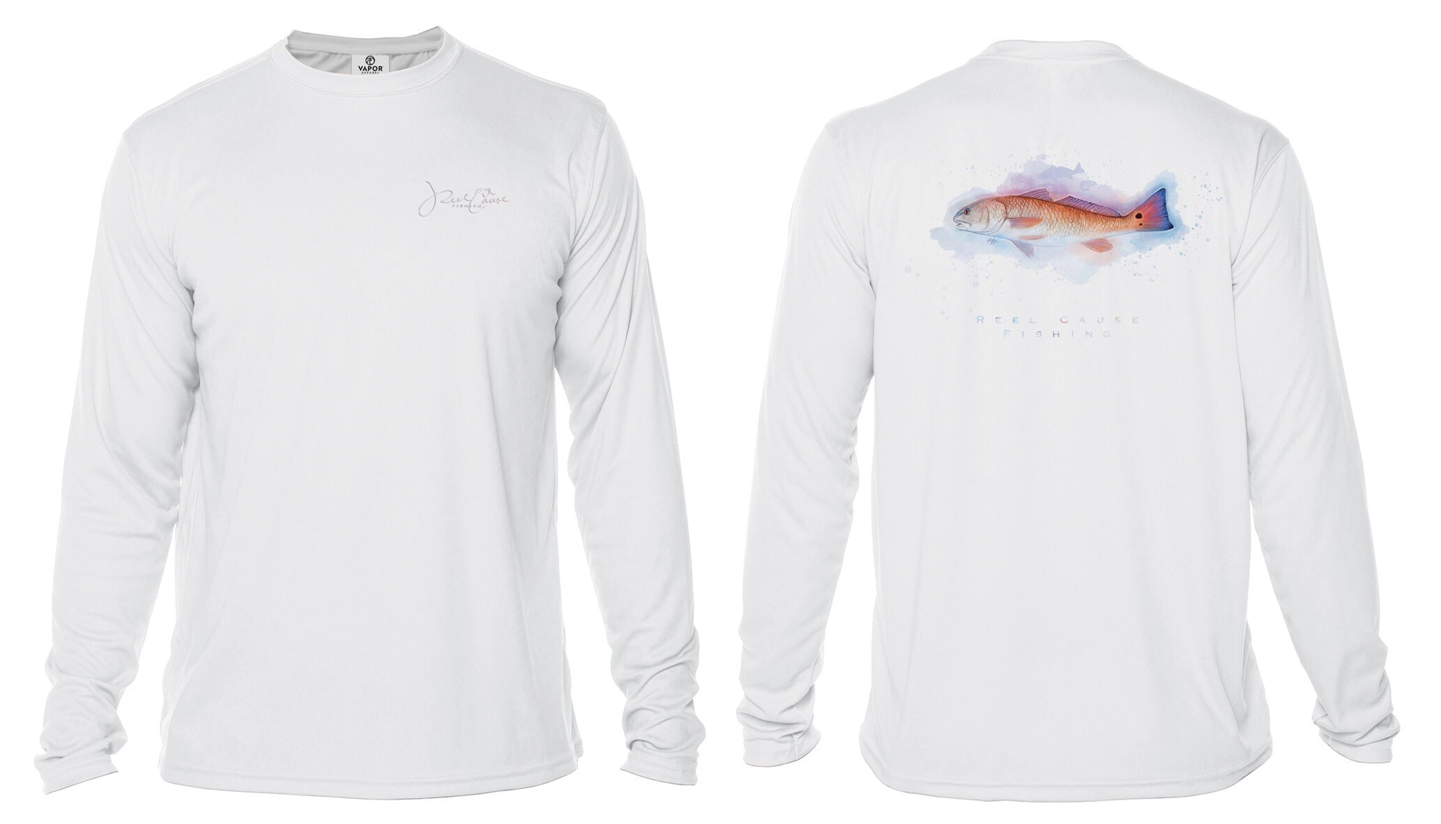 New! Redfish Long Sleeve Performance T-Shirt - Reel Cause Fishing